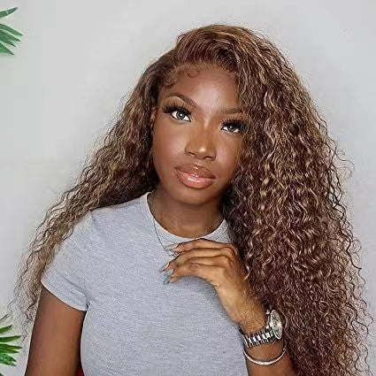 Hightlight Lace Frontal Curly Wig for Sale