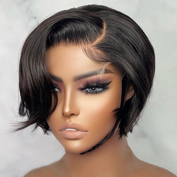 Stylish Lace Full Frontal Pixie Wig - Premium Quality Human Hair