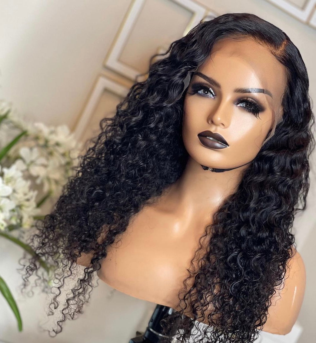 Natural Curly Full Lace Front 22 inch Wig