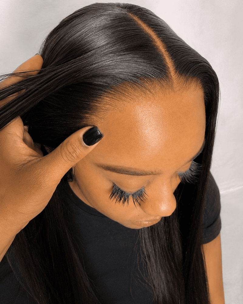 HD 7x5 Lace Pre-Bleached Straight Human Hair Wig 26 Inch