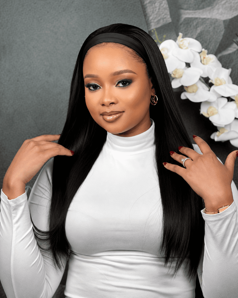 22 Inch Silky Straight Headband Wig Human Hair