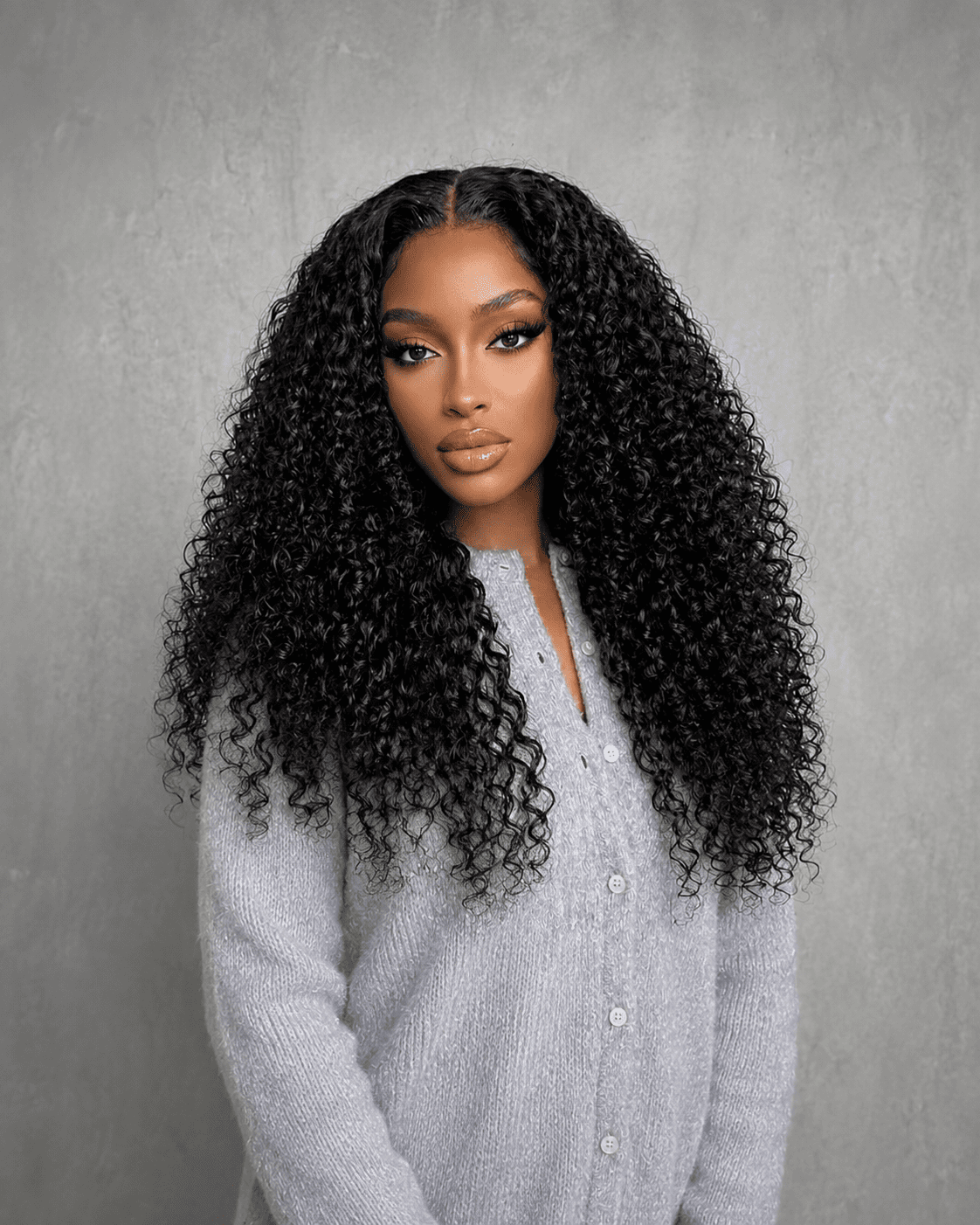 26 Inch Curly 5x5 Glueless Human Hair Wig