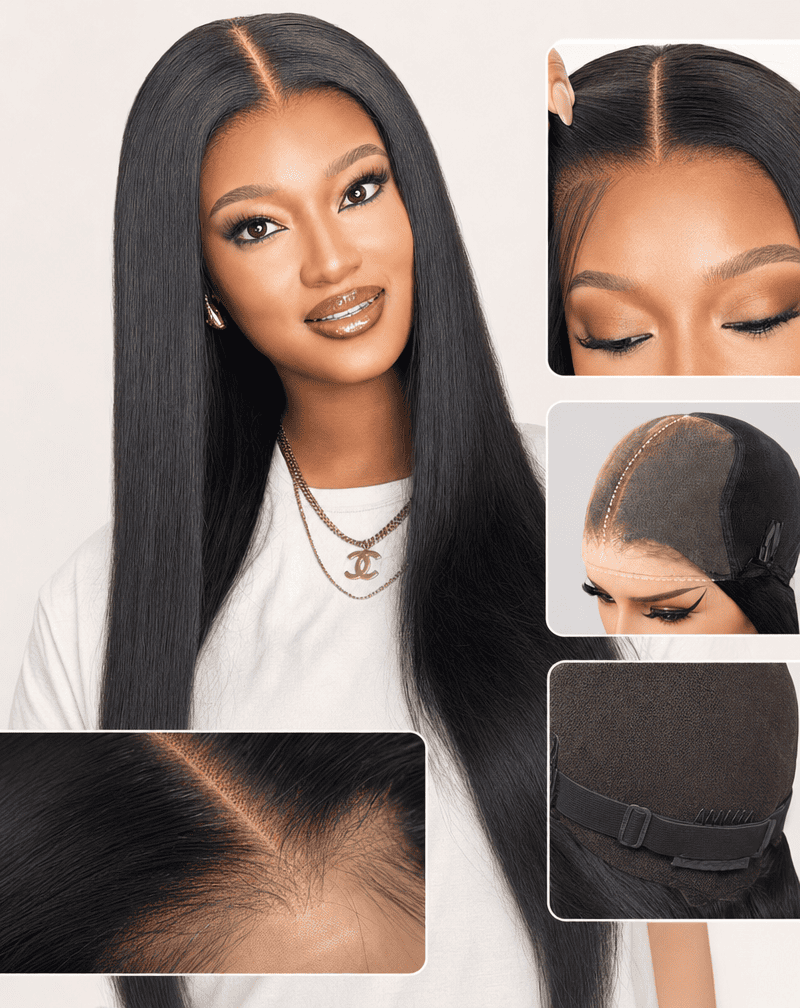 26 Inch Silky Straight 9x6 Glueless Human Hair Wig