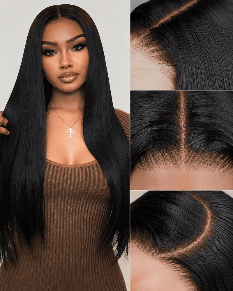 26 Inch Silky Straight 9x6 Glueless Human Hair Wig