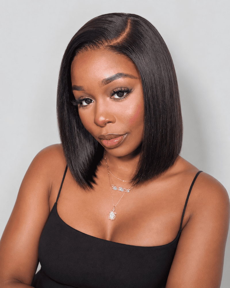 Pre-Bleached 7×5 Lace Glueless Bob Wig Human Hair