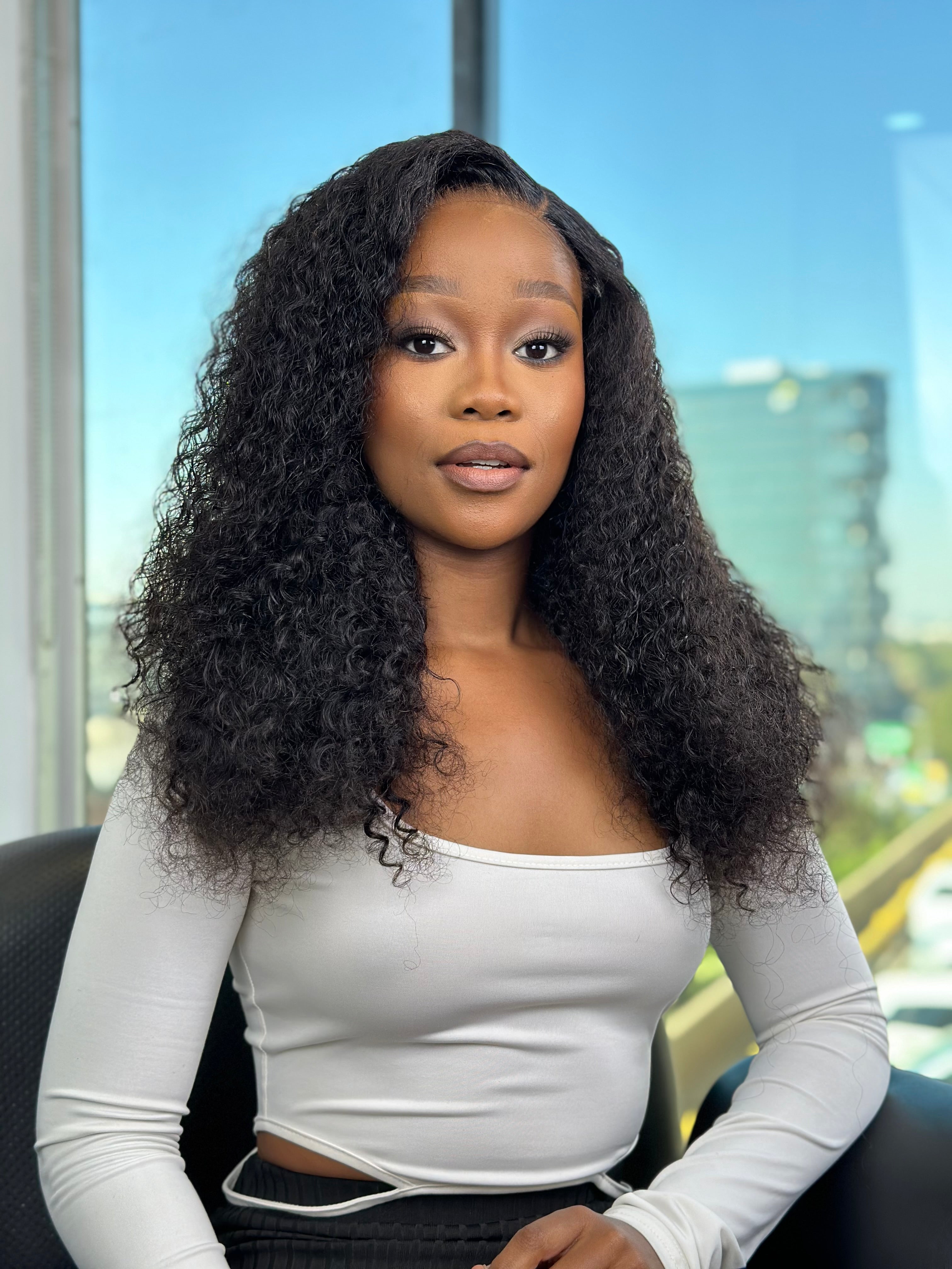 Glue-lessLace Frontal Malaysian Curly 20 inch Wig
