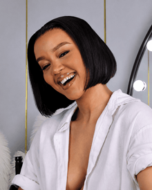 8 Inch Pre - Bleached Straight Frontal Human Hair Bob Wig