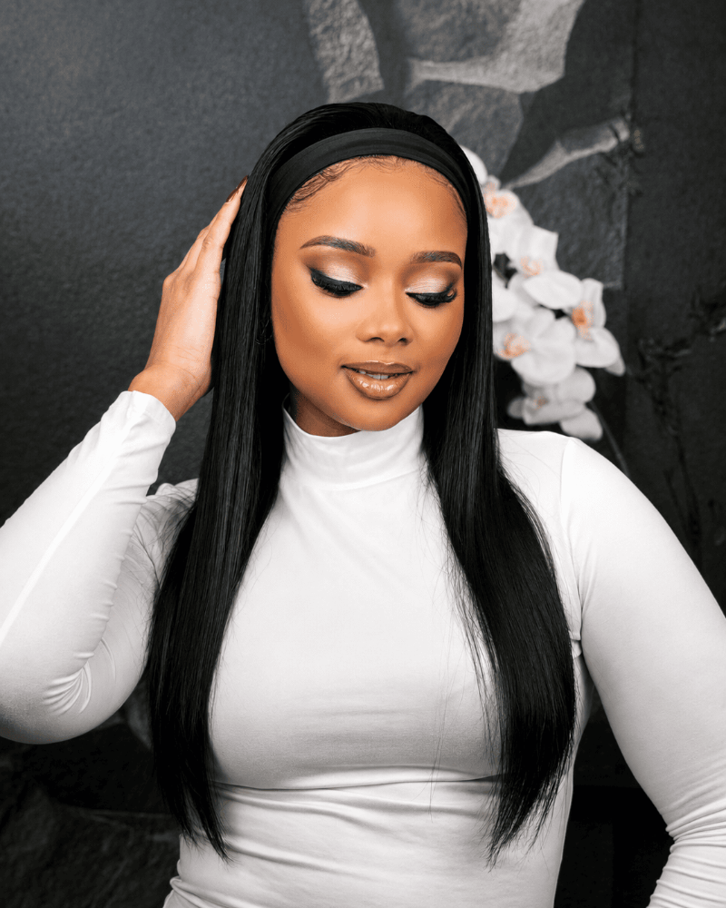 22 Inch Silky Straight Headband Wig Human Hair