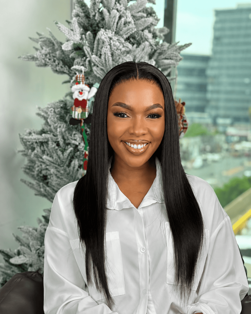 HD Transparent Lace Pre- Bleached Straight  Frontal Wig Human Hair