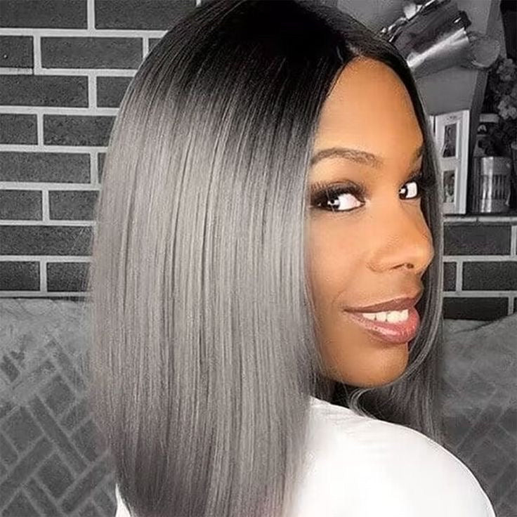 Ombre Grey Lace Bob 10 inch - Remorehair