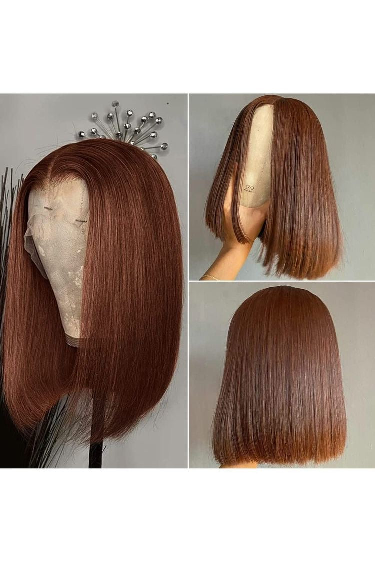 EMMY Lace Frontal Brown Bob Wigs