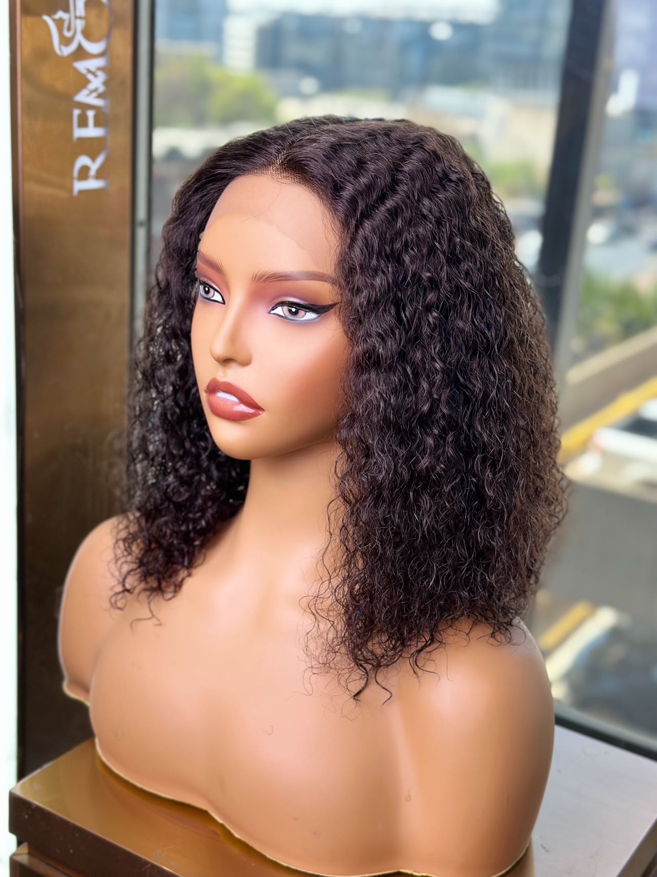 Short Water Curly Bob Wig