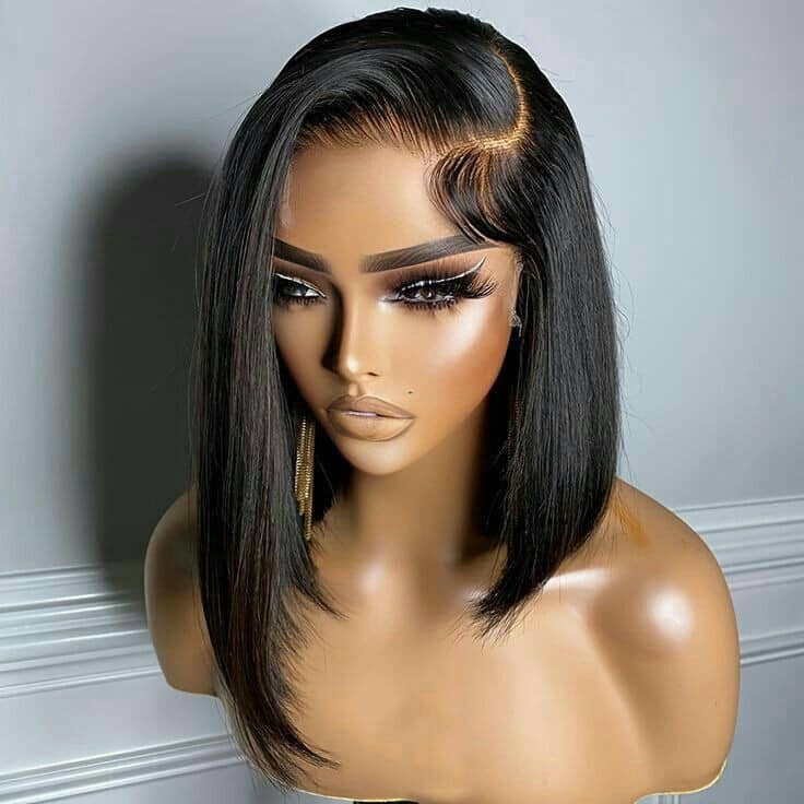 Pre-Bleached 7×5 Lace Glueless Bob Wig Human Hair