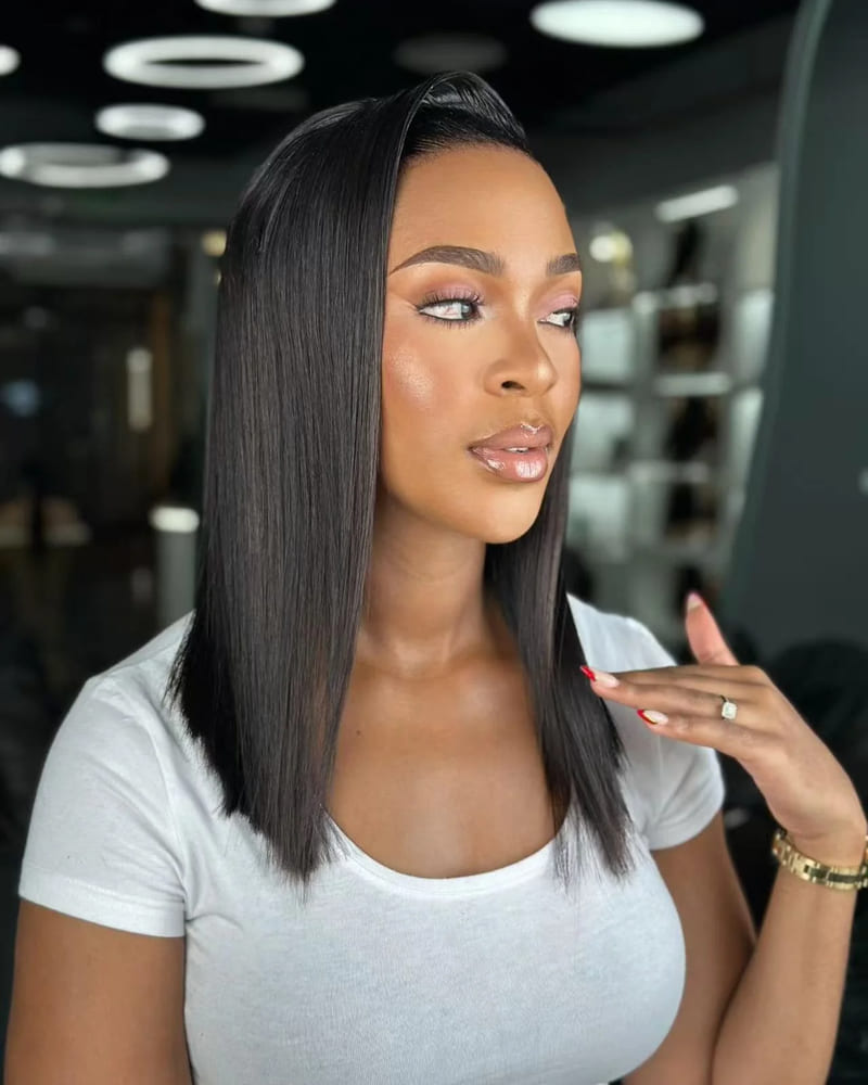 Pre-Bleached 7×5 Lace Glueless Bob Wig Human Hair