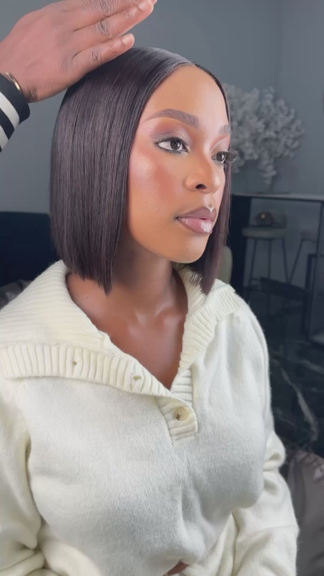 Load video: Wear &amp; Go Full Volume Human Hair Bob Wig