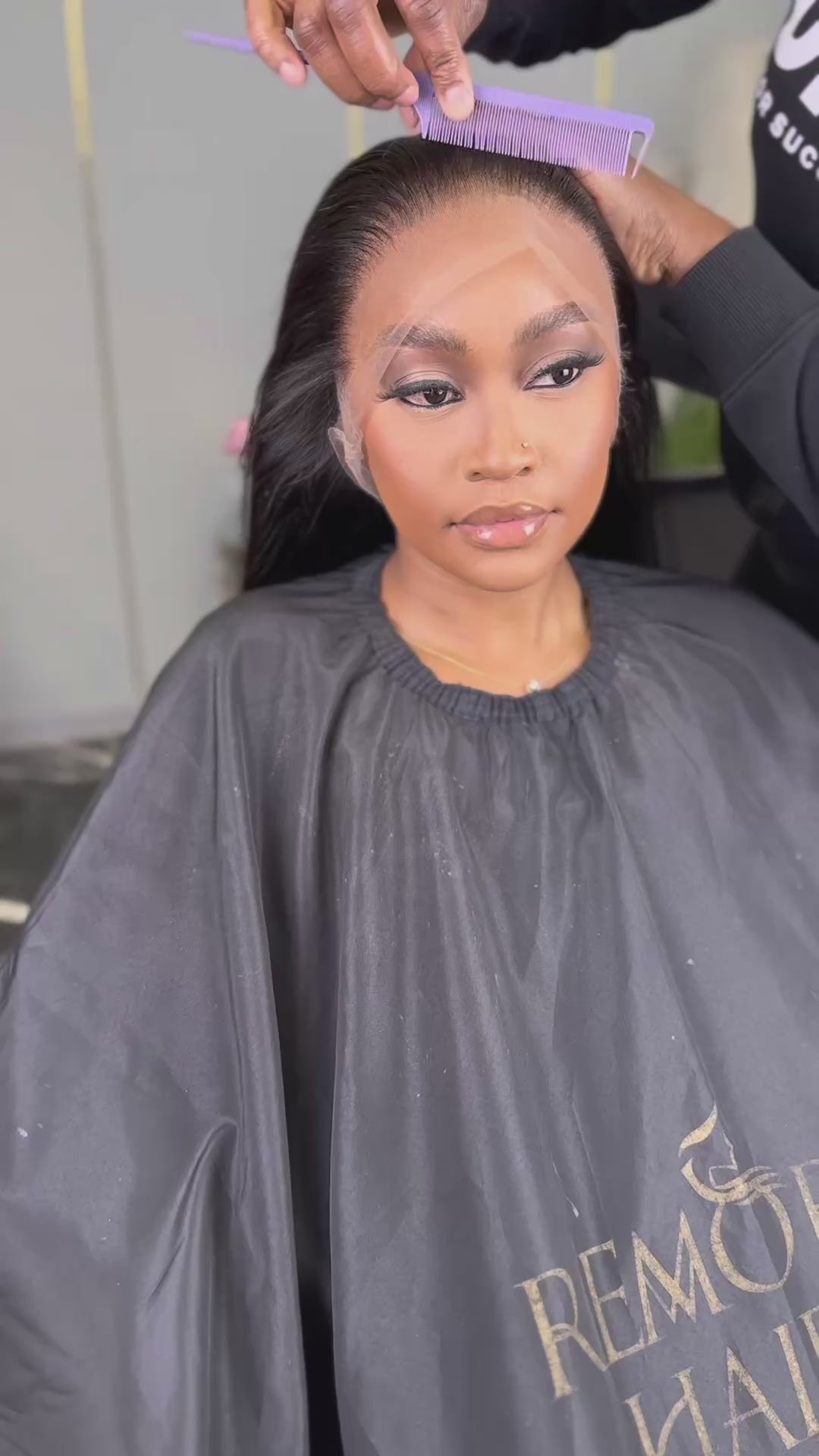 Load video: HD 360 Lace Glueless Straight Human Hair Wig