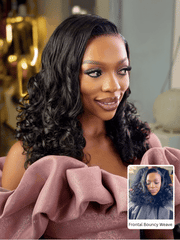18 Inch Bouncy Loose Wave Frontal Human Hair Wig